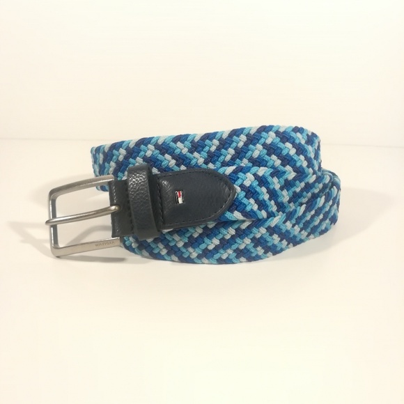 Tommy Hilfiger blue webbed 40/100 belt - Picture 1 of 5